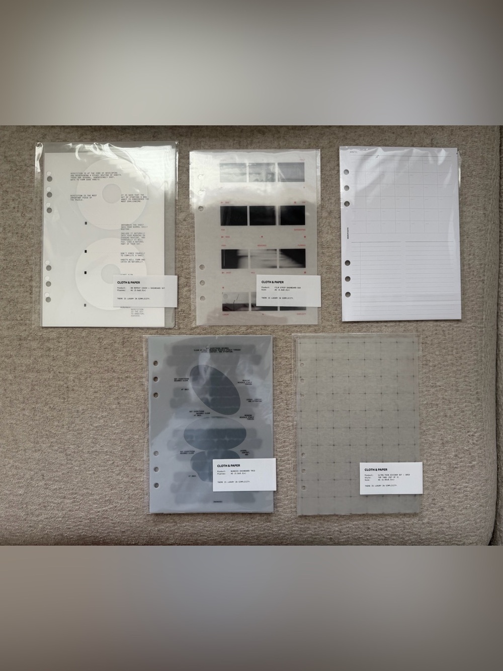 BUNDLE: Cloth & Paper A5 6-Ring Planner Dashboards & Inserts + Freebies